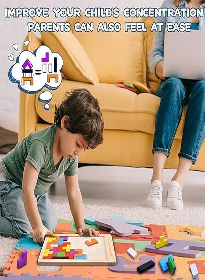 Capcha Wooden Puzzle Game Russian Blocks for Kids 40 Piece Set, Educational Toy for Toddlers and Preschoolers Kids Adults, Wood Intelligence Puzzle for Kids 2-10 Ages 3D Puzzle Games - Image 5